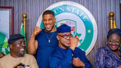 Anthony Joshua bags title as Abiodun names Boxing Hall after him