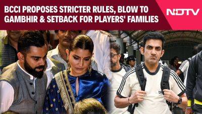 Anushka Sharma - Blow To Gautam Gambhir, Setback For 'Wife' Anushka Sharma As BCCI Proposes Stricter Rules: Report - sports.ndtv.com - India