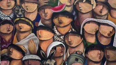 Gaza Biennale protest outside London’s ICA highlights Palestinian art and resistance