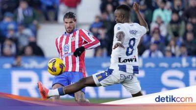 Antoine Griezmann - Julian Alvarez - Atletico Madrid - Jan Oblak - Diego Simeone - Giuliano Simeone - Robin Le-Normand - Liga Spanyol - Leganes Vs Atletico: Penalti Griezmann Gagal, Los Colchoneros Kalah - sport.detik.com