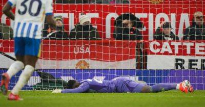 Bruno Fernandes - Darren Fletcher - Ruben Amorim - Joshua Zirkzee - Jim Ratcliffe - Rasmus Hojlund - Andre Onana's reaction to howler shows he is running out of time at Manchester United30768809 - manchestereveningnews.co.uk