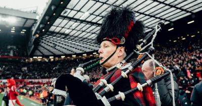 Bobby Charlton - George Best - Bruno Fernandes - Alex Ferguson - Red Devils - Denis Law remembered as Man United pay emotional tribute at Old Trafford with bagpipers - dailyrecord.co.uk - Scotland