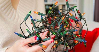 Little-known hack for packing away Christmas lights to stop them from getting tangled