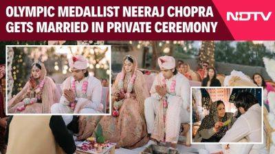 Neeraj Chopra - "Bound By Love...": Double Olympic Medallist Neeraj Chopra Now Married - sports.ndtv.com - Usa - Instagram