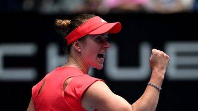 Elina Svitolina - Veronika Kudermetova - Svitolina rallies from sloppy start to reach last eight in Melbourne - channelnewsasia.com - Russia - Ukraine - Usa - Australia - Belarus - county Park