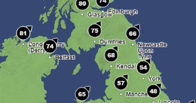 Met Office maps show where strongest Storm Éowyn winds will hit with gusts up to 98mph