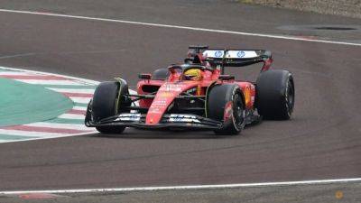 Hamilton makes track debut for Ferrari