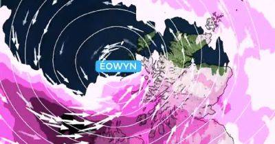 Exact time Storm Éowyn will hit UK with wind gusts of 100mph forecast