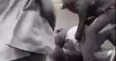 Horrific video shows moment mass brawl involving school children breaks out in street - manchestereveningnews.co.uk