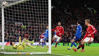 Christian Eriksen - Marcus Rashford - Bruno Fernandes - Diogo Dalot - Matthijs De-Ligt - Jack Butland - United Manchester - James Tavernier - Manuel Ugarte - Ruben Amorim - Toby Collyer - Nicolas Raskin - Europa League - Bruno Fernandes strikes late to deny Rangers at Old Trafford - rte.ie - Belgium