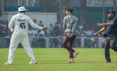 Fan Invades Ranji Trophy Match To Meet Rohit Sharma. India Captain Does This. Video