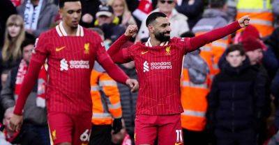 Mohamed Salah hits milestone 100th PL goal at Anfield as Liverpool thump Ipswich