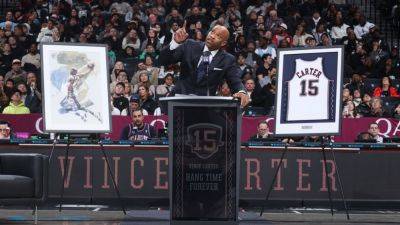 Nets retire Vince Carter's No. 15 jersey at Barclays Center - ESPN