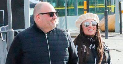 BBC Strictly Come Dancing's Wynne Evans smiles with Katya Jones as he breaks cover after 'unacceptable' remark