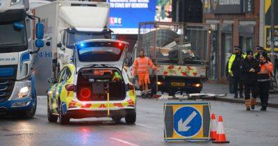 Major road shut as emergency services scrambled to lorry and bin wagon crash