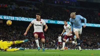 Kevin De-Bruyne - West Ham - Julen Lopetegui - Tomas Soucek - Phil Foden - Vladimir Coufal - Alphonse Areola - Haaland double as Man City crush West Ham 4-1 - channelnewsasia.com - Brazil - Norway