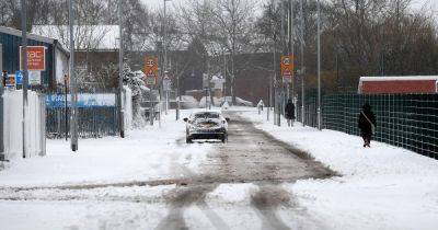 LIVE: Snow falls with roads and motorway shut and Manchester Airport runways closed