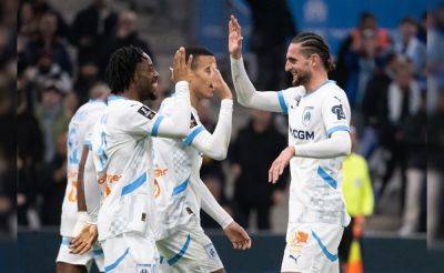 Neal Maupay - Pierre Emile Hojbjerg - Paris Saint-Germain - Roberto De-Zerbi - Marseille - Marseille Hit Five To Close Gap On PSG In Ligue 1 - sports.ndtv.com - Qatar - France - Monaco