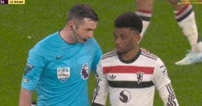 Premier League explain why Amad was booked for celebrating Manchester United goal vs Liverpool