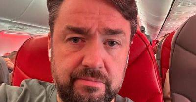 Jason Manford's holiday plans ruined as he sits on plane at Manchester Airport for hours