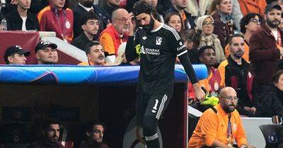 Giorgi Mamardashvili - Hugo Ekitike - Alisson Becker - Arne Slot - International - Liverpool suffer Alisson Becker injury blow in defeat to Galatasaray - breakingnews.ie - Brazil - Turkey