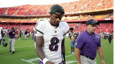 John Harbaugh - Mark Andrews - Lamar Jackson - Ravens remain mum on injured Lamar Jackson's status vs. Texans - ESPN - espn.com - state Maryland - Baltimore - county Mills