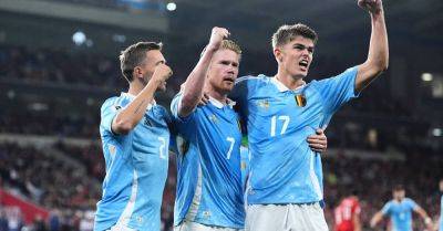 Kevin De-Bruyne - Brennan Johnson - Ethan Ampadu - Joe Rodon - Mark Harris - Nathan Broadhead - Thomas Meunier - Craig Bellamy - Kevin De Bruyne double sinks Wales as Belgium take control of World Cup group - breakingnews.ie - Belgium - Macedonia - Kazakhstan