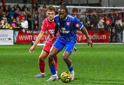 Margate striker Ibrahim Olutade returns for 2-1 weekend Isthmian South East victory at Eastbourne Town