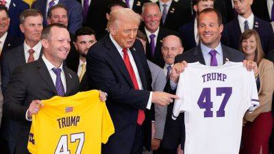 LSU baseball coach praises Trump during celebration: 'Nobody works harder for America than you'