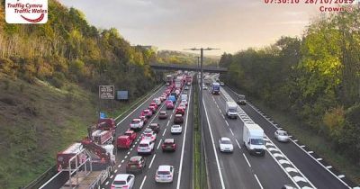 M4 crash causes severe delays near Newport - live updates