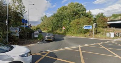 M66 traffic as air ambulance lands and fire crews descend after crash