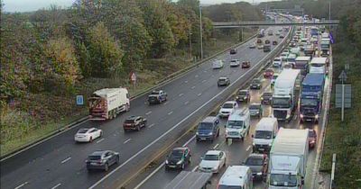 M62 traffic LIVE: Two lanes closed after car flips in crash - updates - manchestereveningnews.co.uk