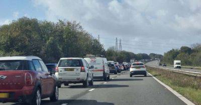 Storm Amy shuts M4 in Wales causing long delays - live updates