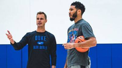 Jayson Tatum - Jon Scheyer - Alum Jayson Tatum takes on role as Duke's 'chief basketball officer' - ESPN - espn.com