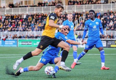Maidstone United - Craig Tucker - Sam Corne - Gallagher Stadium - Maidstone United 1 Tonbridge Angels 2 match report: Sean Shields scores added-time winner in National League South Kent derby - kentonline.co.uk