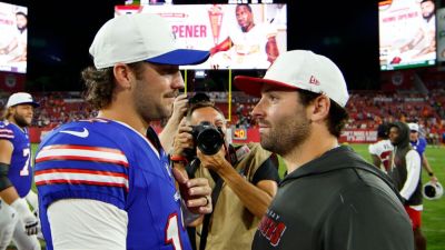 Josh Allen, Baker Mayfield crack jokes ahead of Bucs-Bills matchup - ESPN