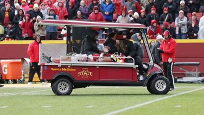 Iowa State player carted off, hospitalized after collapsing to field from brutal hit - foxnews.com - state Arizona - state Iowa