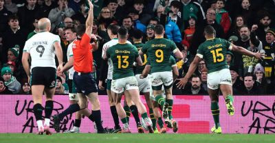 James Lowe - Andy Farrell - James Ryan - Tadhg Beirne - Jack Crowley - Damian Willemse - Dan Sheehan - Cobus Reinach - Tommy Obrien - Paddy Maccarthy - Sam Prendergast - South Africa end 13-year wait for victory over Ireland in Dublin - breakingnews.ie - South Africa - Ireland