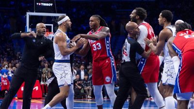 Magic, 76ers players get into shoving contest during NBA Cup game - foxnews.com