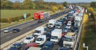 M6 traffic LIVE updates after lanes closed and queues build following crash