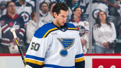 Blues goalie Jordan Binnington addresses viral puck prank after Alex Ovechkin's milestone goal