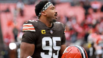 Carolina Panthers - Myles Garrett - Browns defenders say 49ers' Jennings crossed line with comments - ESPN - espn.com - San Francisco - Los Angeles - county Harris - county Shelby
