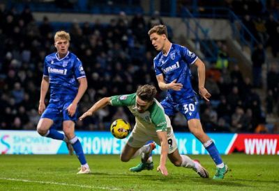 Gillingham defender Sam Gale’s reaction to their 1-1 League Two draw against Cambridge United at Priestfield