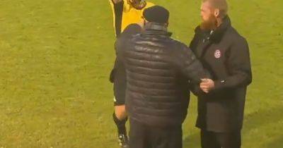 Dick Campbell - Dick Campbell in X-rated touchline meltdown as East Fife boss held back from linesman in furious red card rage - dailyrecord.co.uk - Scotland - county Campbell