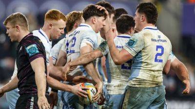 Sam Parry - Keelan Giles - Luke Macgrath - Ross Byrne - Leinster Rugby - Owen Williams - Jack Walsh - Leinster forced to dig deep against Ospreys to maintain unbeaten URC record - rte.ie - Ireland