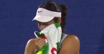 Terrified Emma Raducanu in tears on court after being targeted by man with 'fixated behaviour' in Dubai