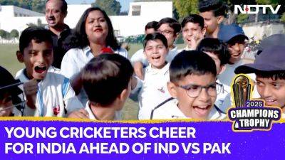 Young Cricketers Cheer For India As India & Pak Lock Horns In Dubai
