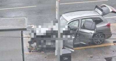 LIVE: Liverpool Road in Eccles closed off and people 'told to stay indoors' as car left crushed