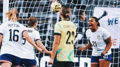 Emma Hayes - Hayley Raso - USWNT secures spot in SheBelieves Cup final with 2-1 win over Australia - foxnews.com - Colombia - Usa - Australia - Japan