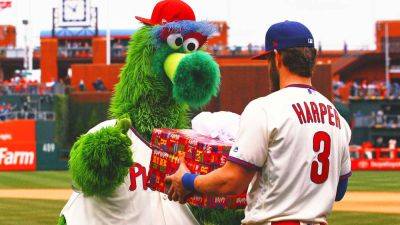 Bryce Harper - Bryce Harper immortalizes his love for Phillie Phanatic with a new tattoo - foxnews.com - New York - state Utah